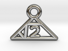 Square Root of 2 Charm in Polished Silver