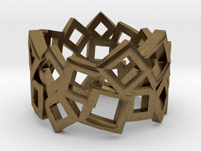 Scatter Squares Ring in Natural Bronze: 4 / 46.5