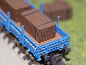 N Scale 4 Ties Stacks in Tan Fine Detail Plastic