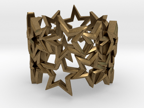 Scatter 5 Sided Stars Ring in Natural Bronze: 4.5 / 47.75