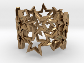 Scatter 5 Sided Stars Ring in Natural Brass: 5.5 / 50.25