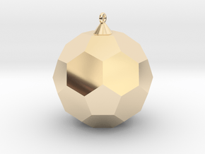 Soccer Ball Pendant in 14K Yellow Gold: 15mm