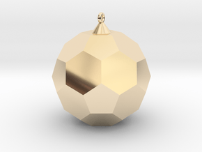 Soccer Ball Pendant in 14k Gold Plated Brass: 15mm