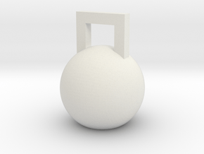 Mini Kettleball in White Natural Versatile Plastic