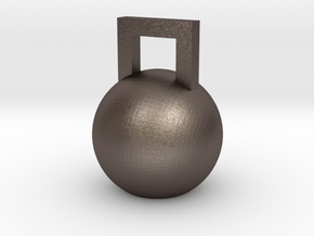 Mini Kettleball in Polished Bronzed Silver Steel