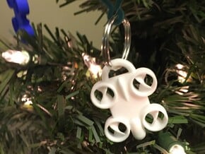Minature Drone Ornament in White Processed Versatile Plastic