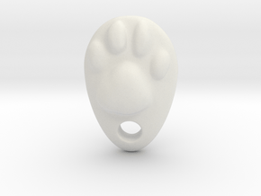 Cat Hand A1 in White Natural Versatile Plastic: Small