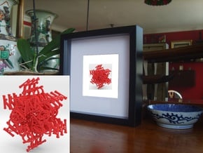 Alison - Personalised Name Artwork in Red Processed Versatile Plastic