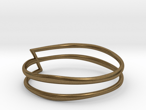 Spiral ring - Free form - Size 8.5 in Natural Bronze