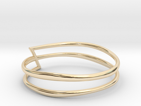 Spiral ring - Free form - Size 8.5 in 14K Yellow Gold