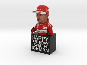 Happy Birthday from The Iceman Figure in Full Color Sandstone