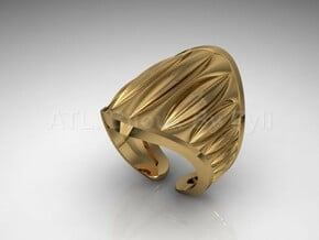 Cocoa Pod Ring – Size 8-11 in 14k Gold Plated Brass