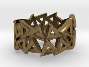 Scatter Triangle Ring in Natural Bronze: 4 / 46.5