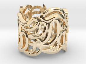 Scatter Drops Ring in 14k Gold Plated Brass: 4 / 46.5