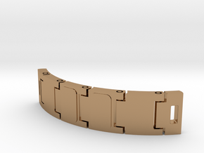 Customizable bracelet - bracelet à personnaliser in Polished Brass (Interlocking Parts)