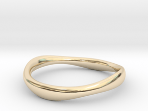 Ring free form - Size 8 in 14k Gold Plated Brass