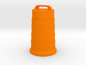 Safety Barrel in Orange Processed Versatile Plastic: 1:48 - O