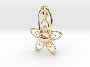 At Pendant in 14K Yellow Gold
