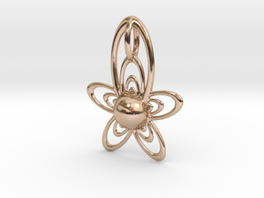 At Pendant in 14k Rose Gold Plated Brass