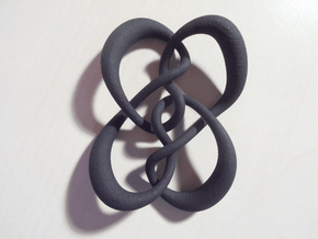 Symmetrical knot (Circle) in Black Natural Versatile Plastic: Medium