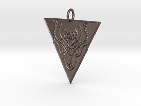 Dragon Veve Pendant in Polished Bronzed Silver Steel