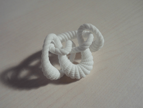 Knot 8₂₀ (Rope with detail)  in White Processed Versatile Plastic: Extra Small