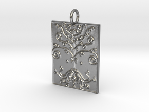 Tree of Life Veve Pendant in Natural Silver