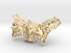 Human Sphenoid Bone Pendant in 14K Yellow Gold