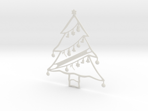 Christmas Tree in White Natural Versatile Plastic