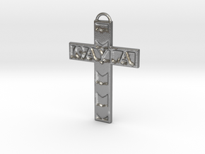 Gayla Cross Pendant in Natural Silver