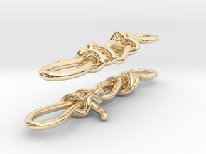 Trucker's hitch earrings in 14k Gold Plated Brass
