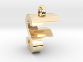 FS Monogram  [pendant] in 14k Gold Plated Brass