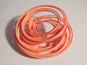 Unit Circle Julia Sets (0°) in Orange Processed Versatile Plastic