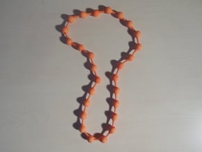  Ball jointed necklace (tear links)  in Orange Processed Versatile Plastic