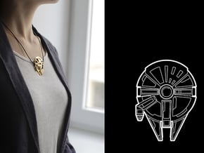 Star Wars - Millennium Falcon in Polished Brass