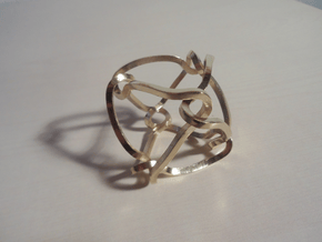 Octahedral knot (Square) in Natural Brass: Medium