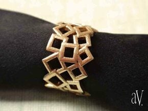 Scatter Squares Ring in Natural Brass: 8 / 56.75