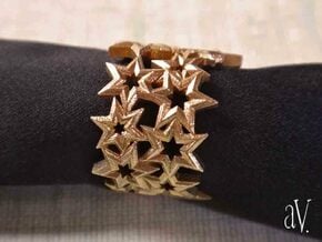 Scatter 6 Sided Stars Ring in Natural Brass: 8 / 56.75