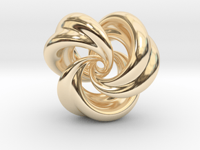 Integrable Flow (5, 3) in 14k Gold Plated Brass