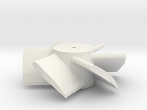 six blade micro edf turbine  in White Natural Versatile Plastic