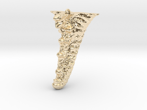Knobby Starfish Leg Pendant in 14k Gold Plated Brass