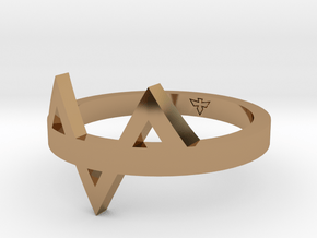 Offset Ring Sizes 6-10 in Polished Brass: 6 / 51.5