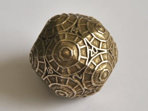 D20 Balanced - Shield in Polished Bronzed Silver Steel