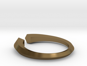 Open Pentagon Ring in Polished Bronze: 6 / 51.5