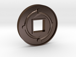 1 Coin in Polished Bronze Steel