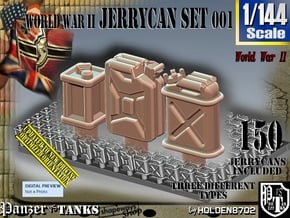 1/144 World War II  Jerrycans Set001 in Smoothest Fine Detail Plastic