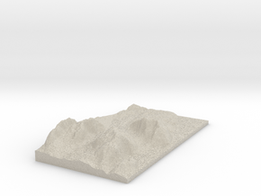 Model of Acadia Mountain in Natural Sandstone
