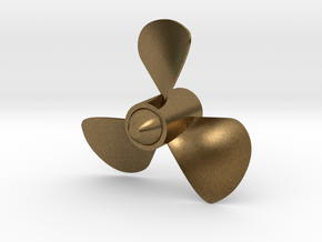 40mm Dia. 3 Bladed ship Propeller (CCW Rotation) in Natural Bronze