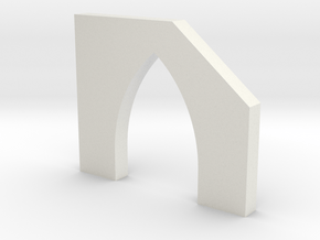 shkr055 - Teil 55 Stützmauerpfeiler mit Durchgang  in White Natural Versatile Plastic