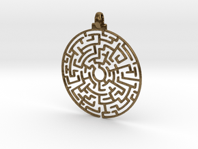 Maze Pendant in Natural Bronze